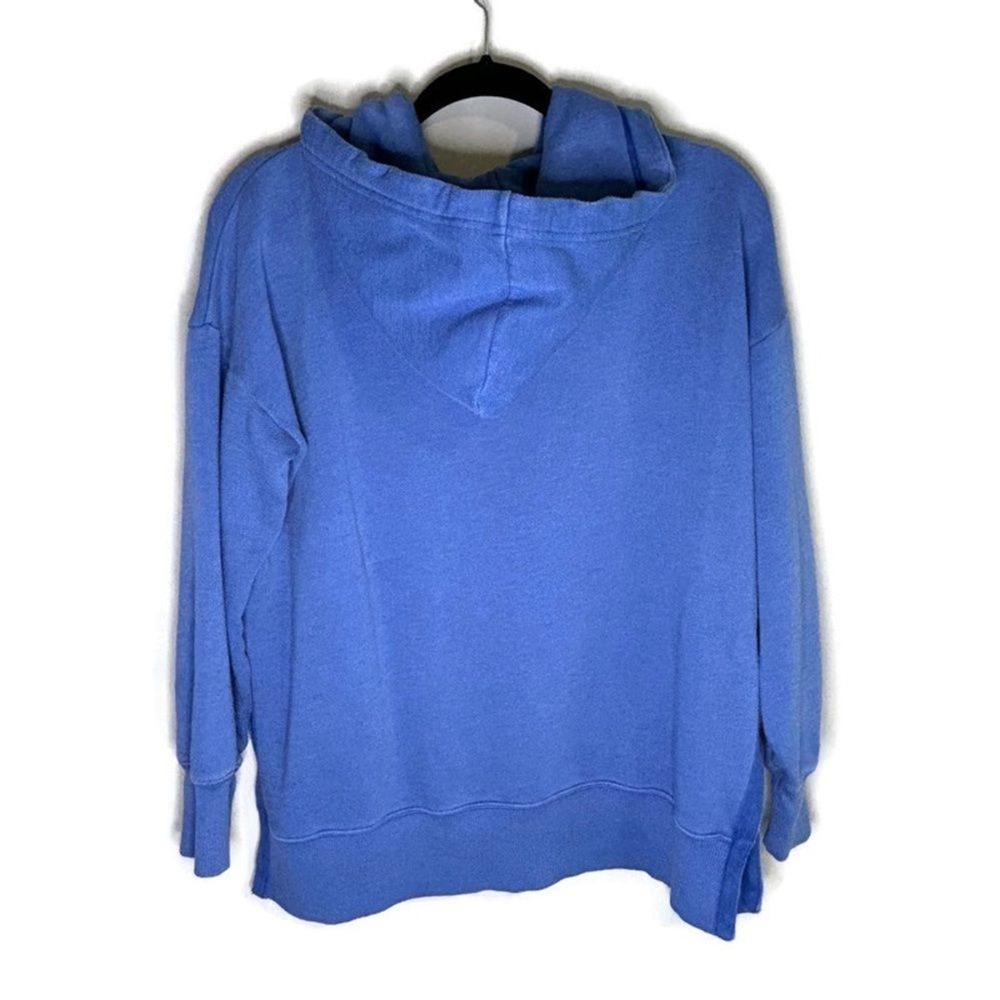 Aerie Womens Blue Oversized Fleece Hoodie Sweatshirt Size S/P Relaxed Fit - Picture 2 of 6